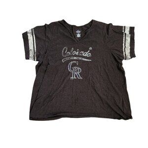 Colorado Rockies Jersey‎ Womens 4X Black Genuine Merchandise Majestic